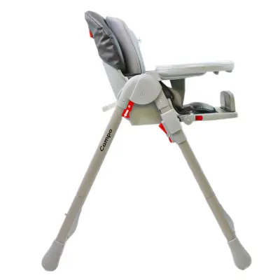 Kanz Campo Mama Sandalyesi Portatif Kolay Katlanır Yükseklik Ayarlı Tekerlekli İç Pedli  Dark Grey - 14