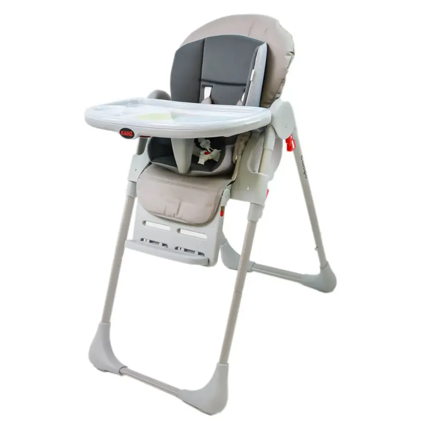 Kanz Campo Mama Sandalyesi Portatif Kolay Katlanır Yükseklik Ayarlı Tekerlekli İç Pedli Grey - 16