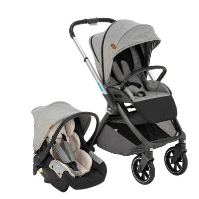 Kanz Easygo Çift Yönlü Travel Sistem-Seyahat Sistem Bebek Arabası Gri