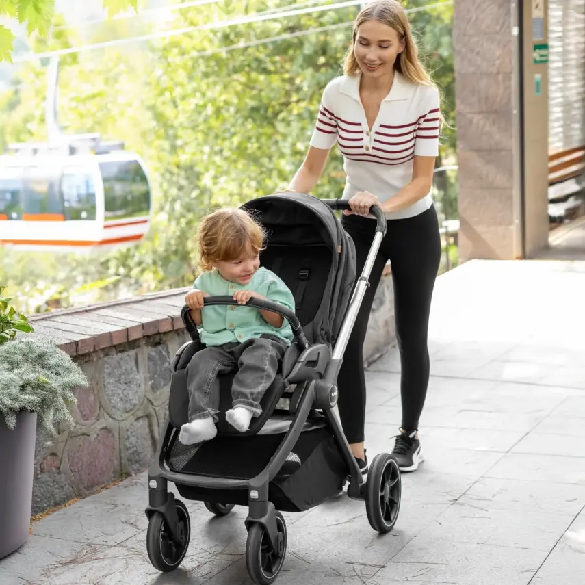 Kanz Easygo Çift Yönlü Travel Sistem-Seyahat Sistem Bebek Arabası Siyah - 6