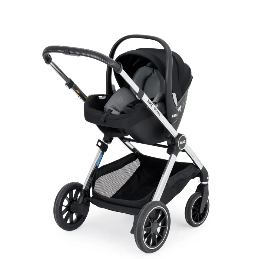 Kanz Explorer Çift Yönlü Otomatik Katlanabilir Travel Sistem-Seyahat Sistem Bebek Arabası Cole Black - 6