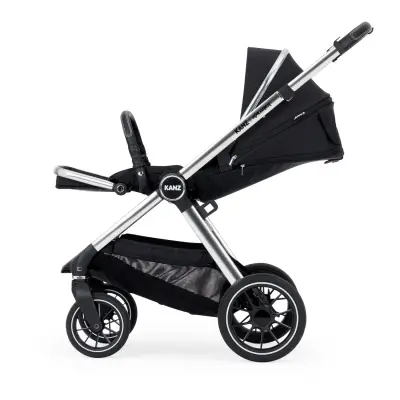 Kanz Explorer Çift Yönlü Otomatik Katlanabilir Travel Sistem-Seyahat Sistem Bebek Arabası Cole Black - 9