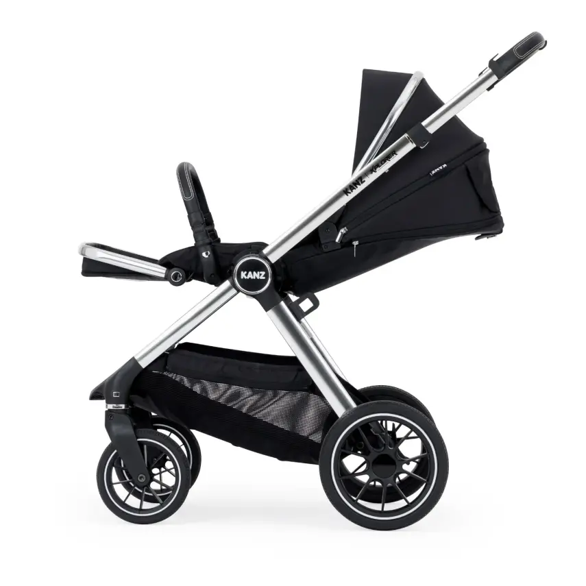 Kanz Explorer Çift Yönlü Otomatik Katlanabilir Travel Sistem-Seyahat Sistem Bebek Arabası Cole Black - 9