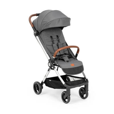 Kanz Fox Tek Elle Otomatik Kapanabilir Kabin Bebek Arabası Gri