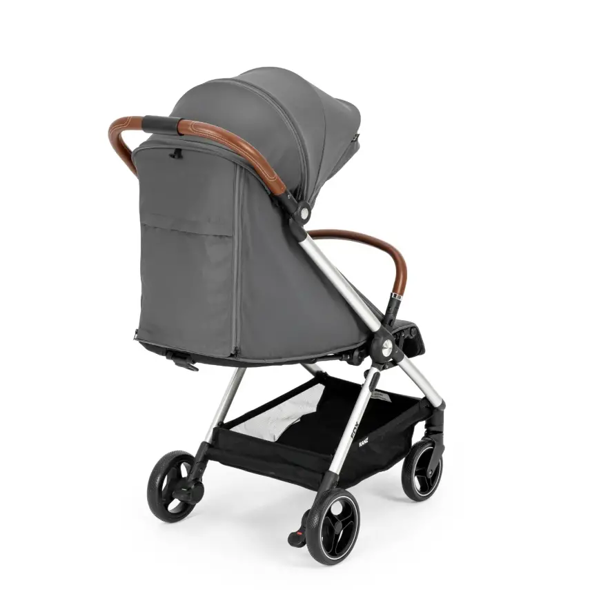 Kanz Fox Tek Elle Otomatik Kapanabilir Kabin Bebek Arabası Gri - 9