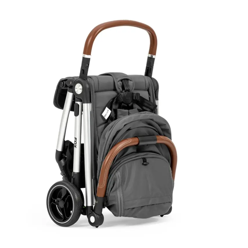 Kanz Fox Tek Elle Otomatik Kapanabilir Kabin Bebek Arabası Gri - 10