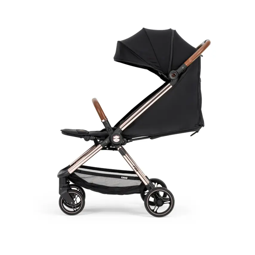 Kanz Fox Tek Elle Otomatik Kapanabilir Kabin Bebek Arabası Siyah - 5
