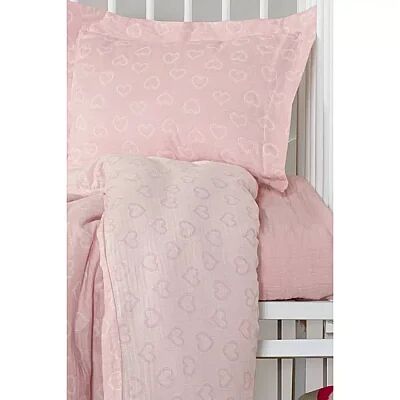 Kanz Jakarlı Müslin Bebek Nevresim Takımı Heartpembe 100x150 - 4