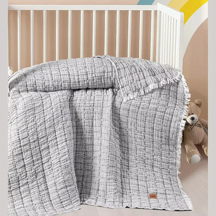 Kanz Lıght Bebek Yorganı Gri 90x145 - 1