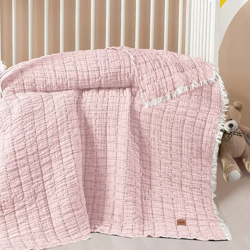 Kanz Lıght Bebek Yorganı Pudra 90x145 - 1