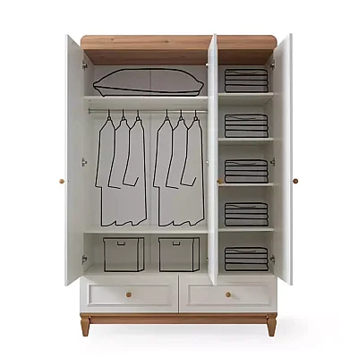 Kanz Lyon Dolap 3 Kapılı - 3