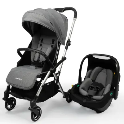 Kanz Marcus Çift Yönlü Travel Sistem-Seyahat Sistem Bebek Arabası Heavy Grey (1)