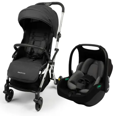 Kanz Marcus Çift Yönlü Travel Sistem-Seyahat Sistem Bebek Arabası Raisin Black (1)