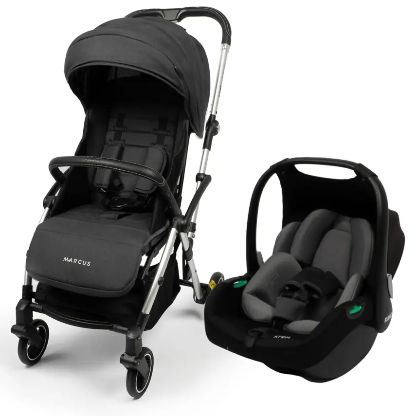 Kanz Marcus Çift Yönlü Travel Sistem-Seyahat Sistem Bebek Arabası Raisin Black - 2