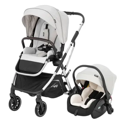 Kanz N-Go Çift Yönlü Tek Elle Katlanabilen Travel Sistem Bebek Arabası Bej (1)