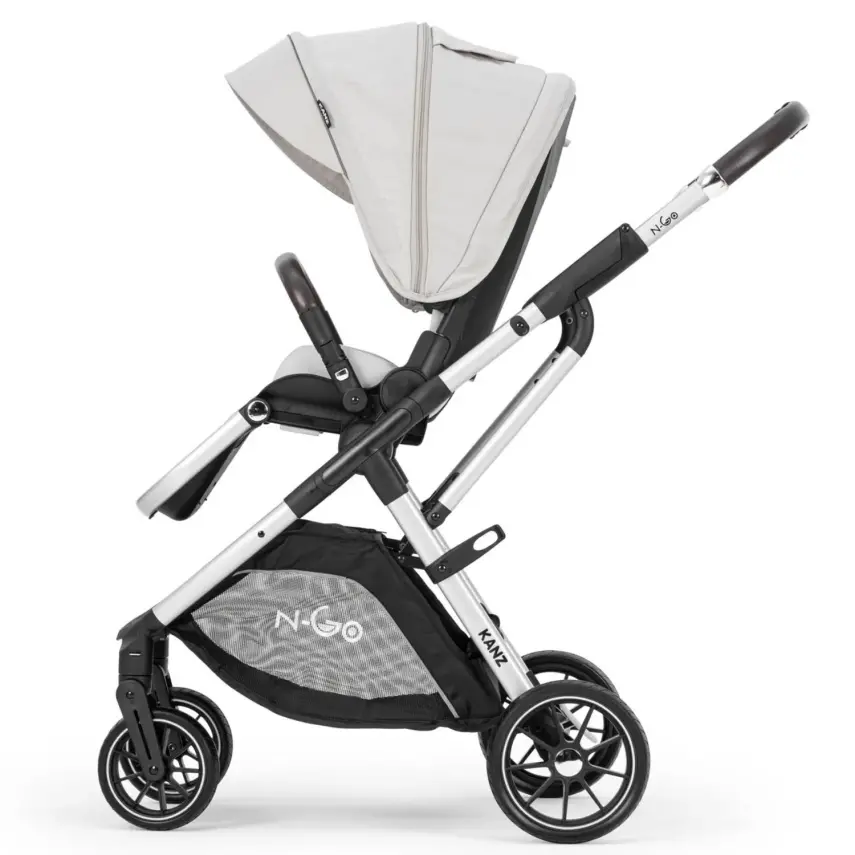 Kanz N-Go Çift Yönlü Tek Elle Katlanabilen Travel Sistem Bebek Arabası Bej - 7