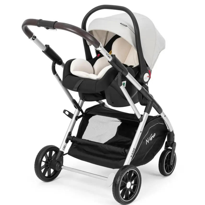 Kanz N-Go Çift Yönlü Tek Elle Katlanabilen Travel Sistem Bebek Arabası Bej - 5