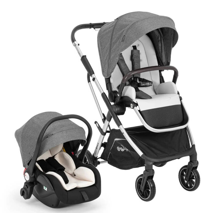 Kanz N-Go Çift Yönlü Tek Elle Katlanabilen Travel Sistem Bebek Arabası Gri - 1