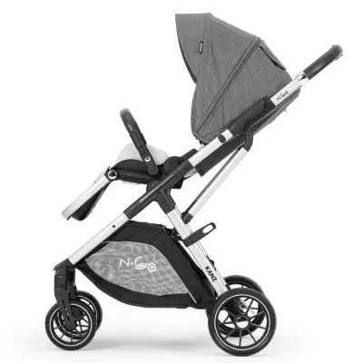 Kanz N-Go Çift Yönlü Tek Elle Katlanabilen Travel Sistem Bebek Arabası Gri - 11