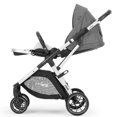 Kanz N-Go Çift Yönlü Tek Elle Katlanabilen Travel Sistem Bebek Arabası Gri - 15