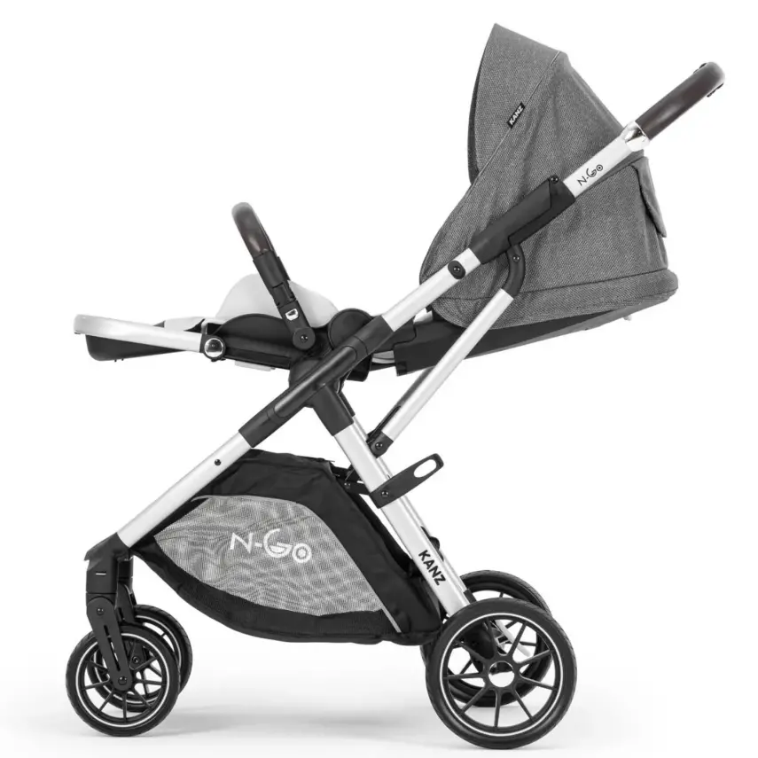 Kanz N-Go Çift Yönlü Tek Elle Katlanabilen Travel Sistem Bebek Arabası Gri - 15