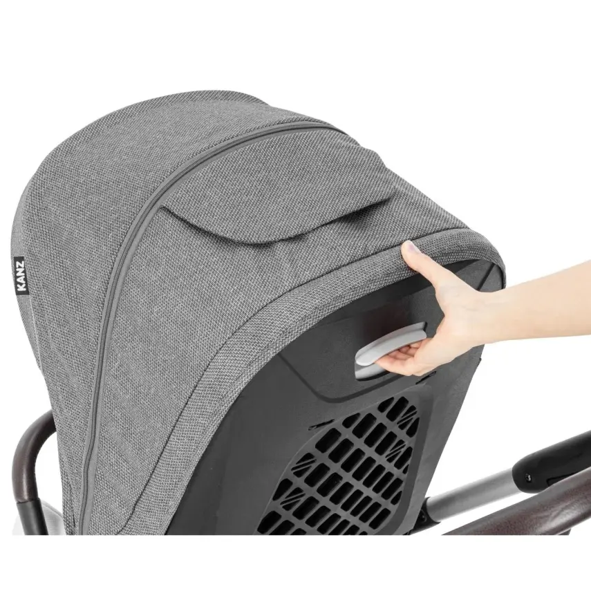 Kanz N-Go Çift Yönlü Tek Elle Katlanabilen Travel Sistem Bebek Arabası Gri - 16