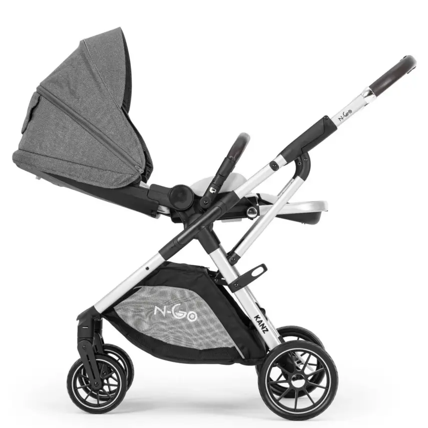 Kanz N-Go Çift Yönlü Tek Elle Katlanabilen Travel Sistem Bebek Arabası Gri - 17