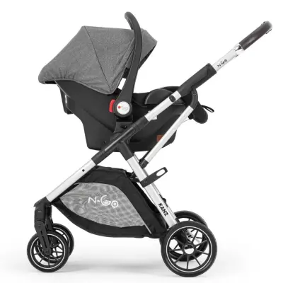 Kanz N-Go Çift Yönlü Tek Elle Katlanabilen Travel Sistem Bebek Arabası Gri - 18