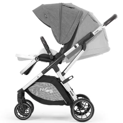 Kanz N-Go Çift Yönlü Tek Elle Katlanabilen Travel Sistem Bebek Arabası Gri - 14
