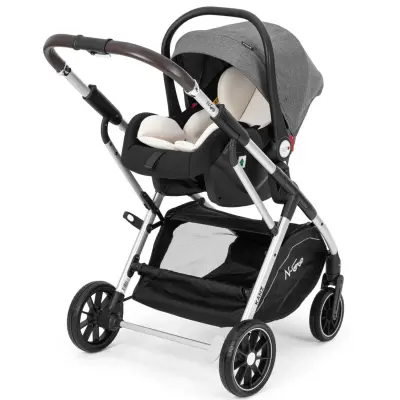 Kanz N-Go Çift Yönlü Tek Elle Katlanabilen Travel Sistem Bebek Arabası Gri - 5