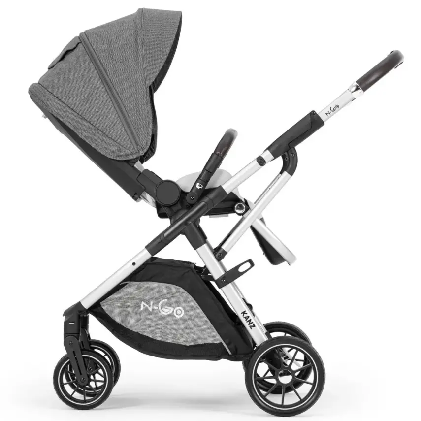 Kanz N-Go Çift Yönlü Tek Elle Katlanabilen Travel Sistem Bebek Arabası Gri - 13