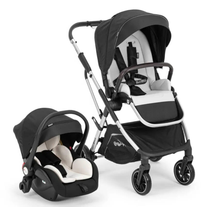 Kanz N-Go Çift Yönlü Tek Elle Katlanabilen  Travel Sistem Bebek Arabası Siyah - 1