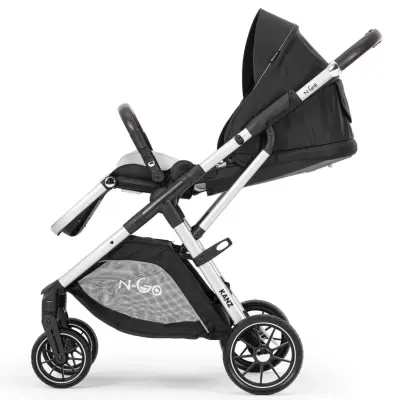 Kanz N-Go Çift Yönlü Tek Elle Katlanabilen  Travel Sistem Bebek Arabası Siyah - 8