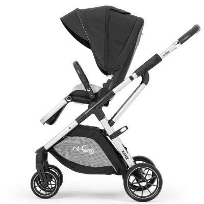 Kanz N-Go Çift Yönlü Tek Elle Katlanabilen  Travel Sistem Bebek Arabası Siyah - 10