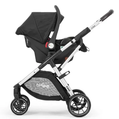 Kanz N-Go Çift Yönlü Tek Elle Katlanabilen  Travel Sistem Bebek Arabası Siyah - 13