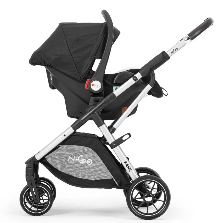 Kanz N-Go Çift Yönlü Tek Elle Katlanabilen  Travel Sistem Bebek Arabası Siyah - 13