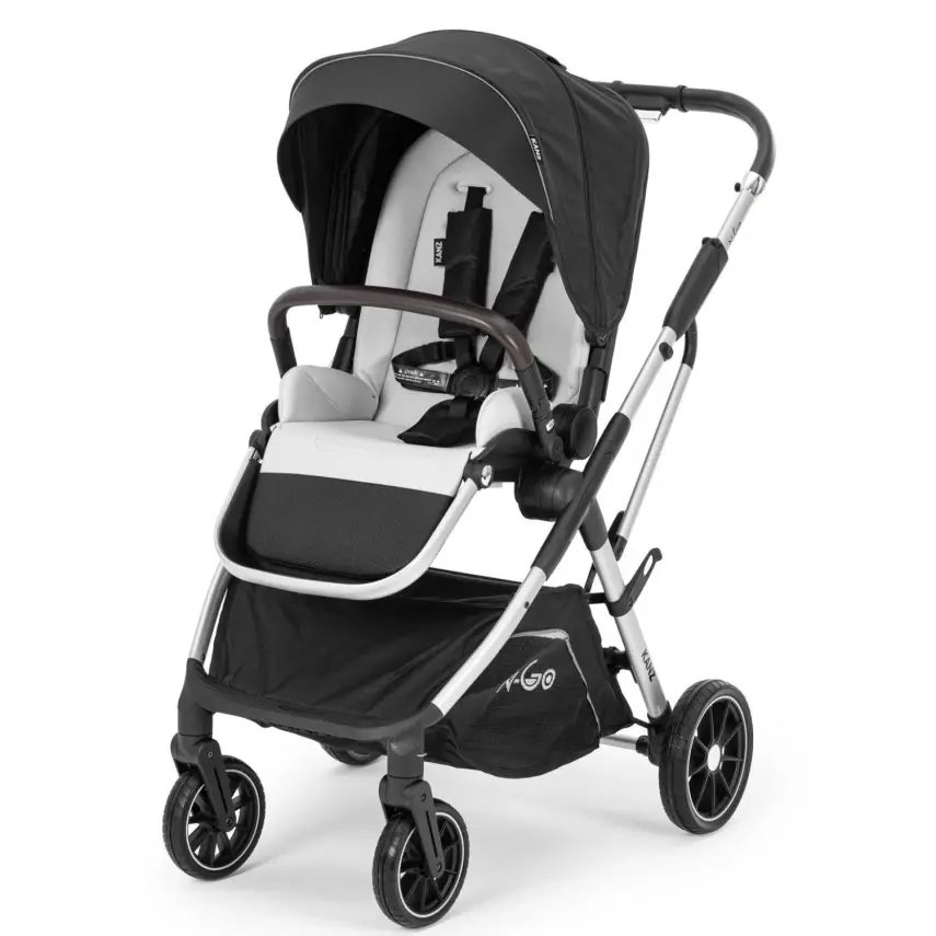 Kanz N-Go Çift Yönlü Tek Elle Katlanabilen  Travel Sistem Bebek Arabası Siyah - 5
