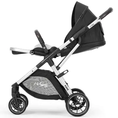 Kanz N-Go Çift Yönlü Tek Elle Katlanabilen  Travel Sistem Bebek Arabası Siyah - 11