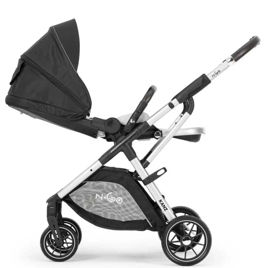 Kanz N-Go Çift Yönlü Tek Elle Katlanabilen  Travel Sistem Bebek Arabası Siyah - 15