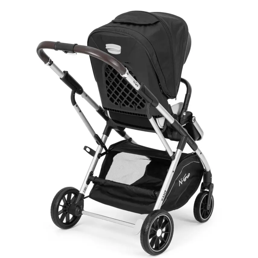 Kanz N-Go Çift Yönlü Tek Elle Katlanabilen  Travel Sistem Bebek Arabası Siyah - 4