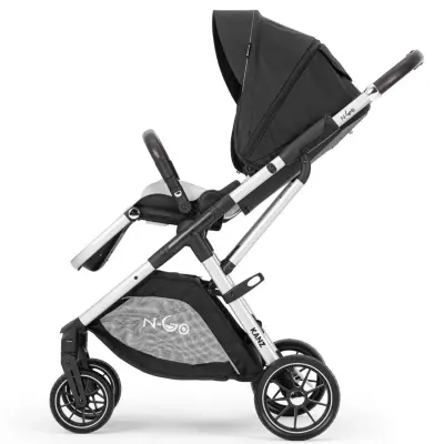 Kanz N-Go Çift Yönlü Tek Elle Katlanabilen  Travel Sistem Bebek Arabası Siyah - 7