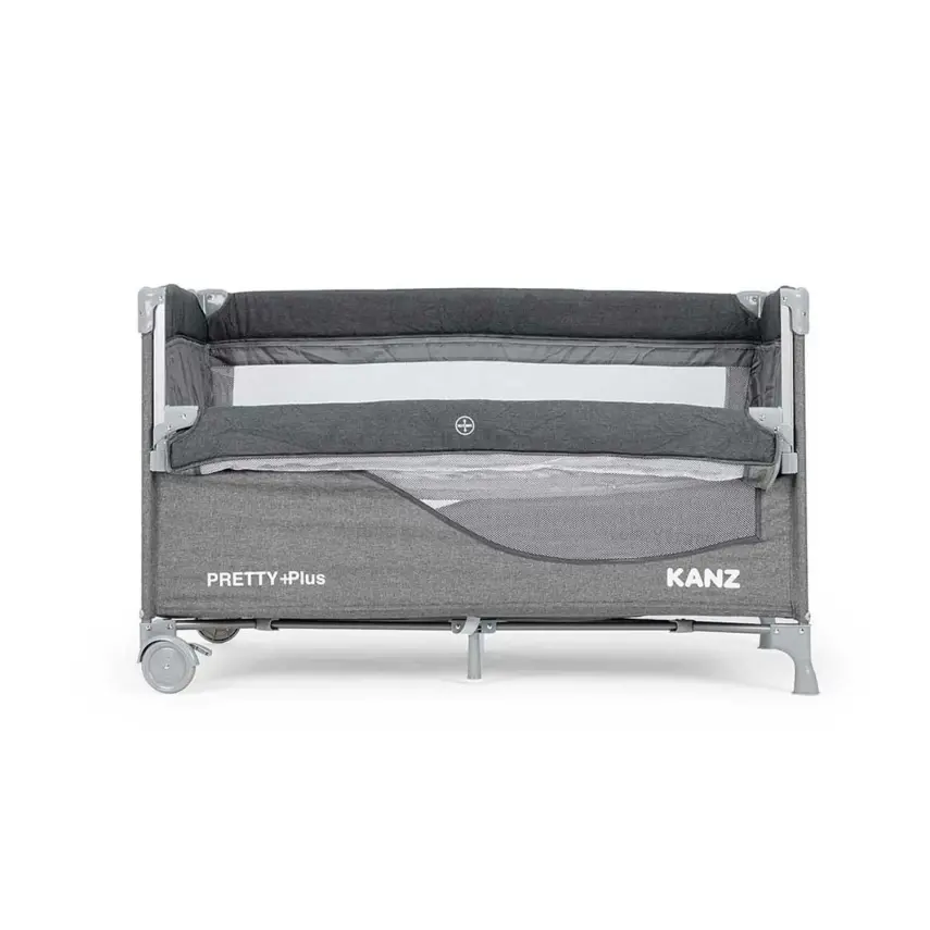 Kanz Pretty Plus Anne Yanı Park Yatak 70X120 Cm Füme - 3