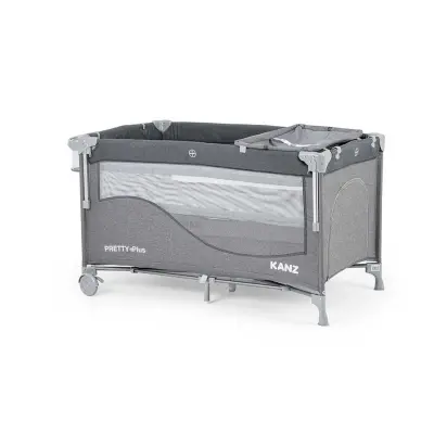 Kanz Pretty Plus Anne Yanı Park Yatak 70X120 Cm Füme - 5