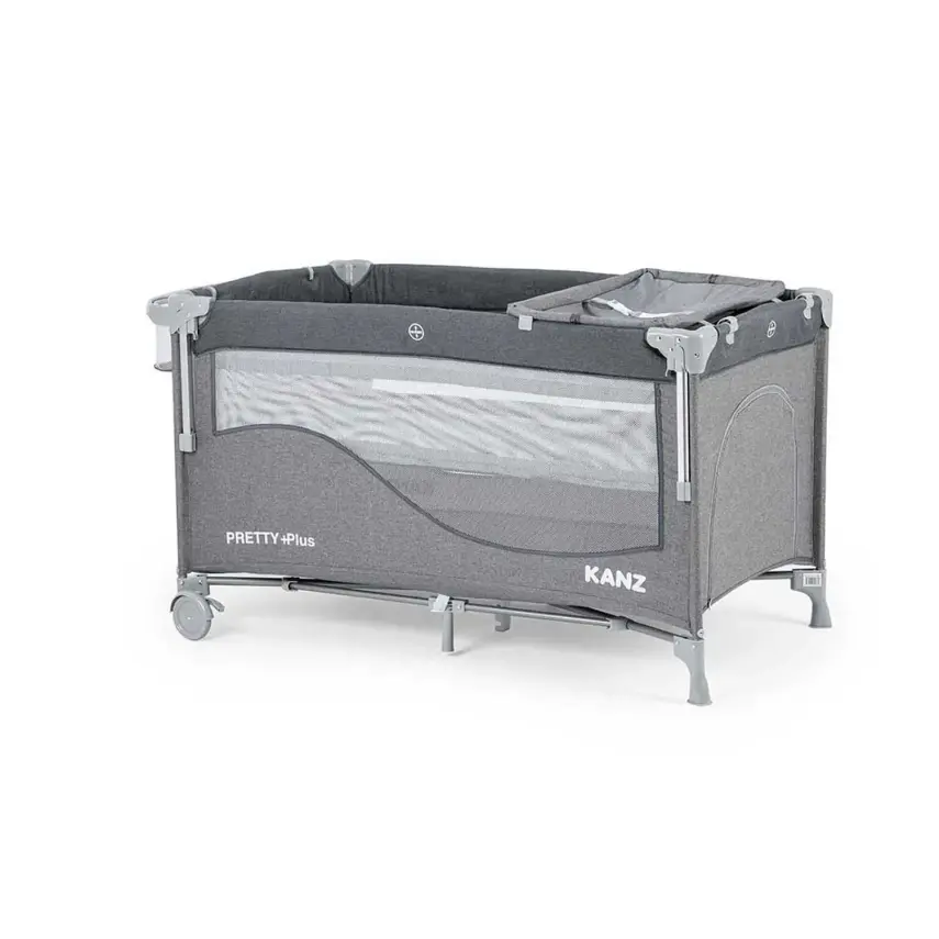 Kanz Pretty Plus Anne Yanı Park Yatak 70X120 Cm Füme - 5