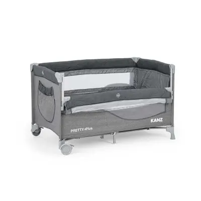 Kanz Pretty Plus Anne Yanı Park Yatak 70X120 Cm Füme  (1)