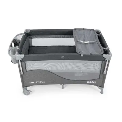 Kanz Pretty Plus Anne Yanı Park Yatak 70X120 Cm Füme - 6