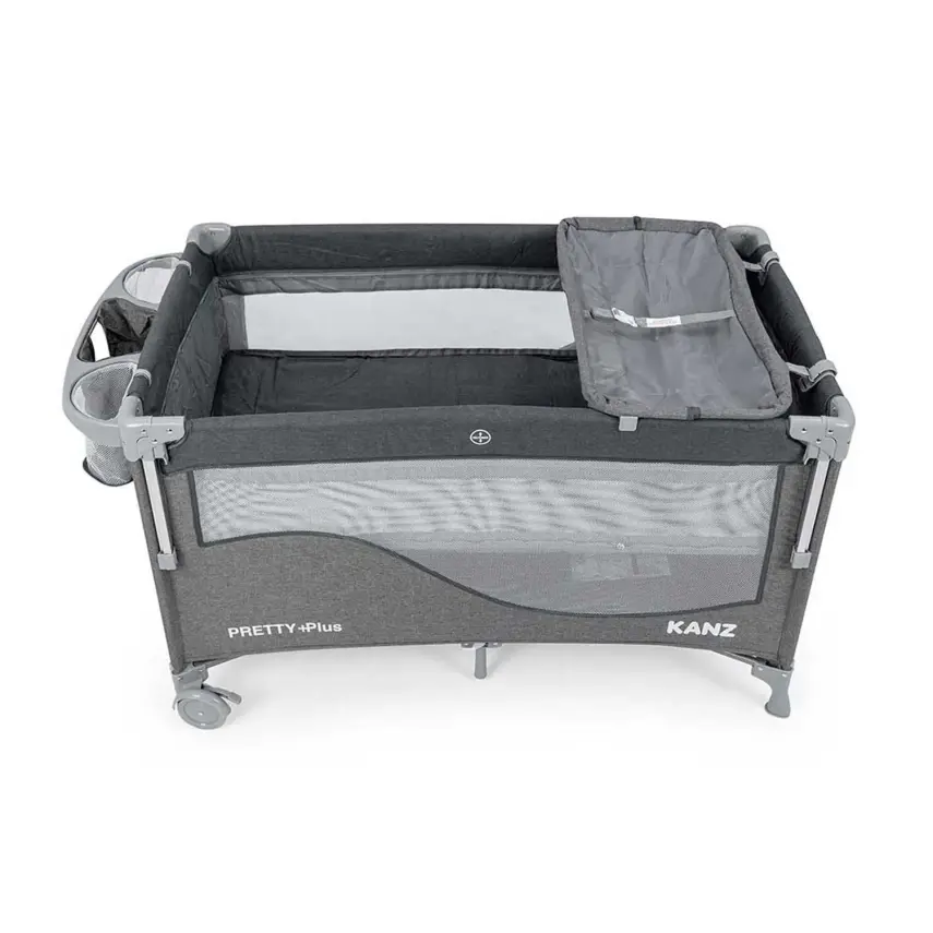 Kanz Pretty Plus Anne Yanı Park Yatak 70X120 Cm Füme - 6