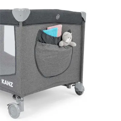 Kanz Pretty Plus Anne Yanı Park Yatak 70X120 Cm Füme - 11