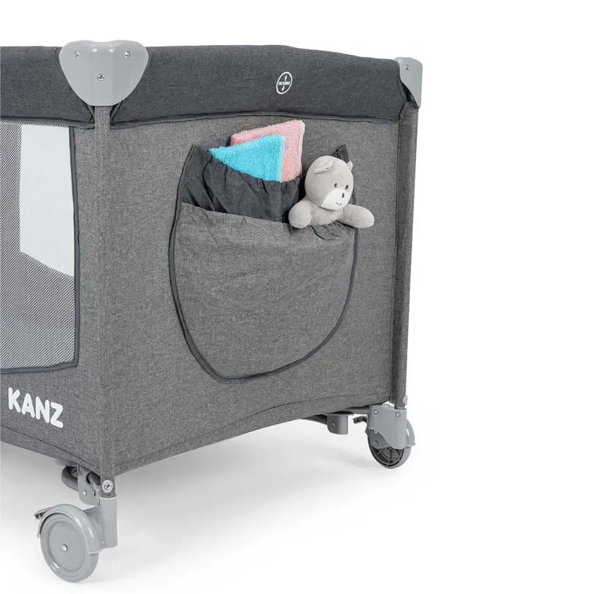 Kanz Pretty Plus Anne Yanı Park Yatak 70X120 Cm Füme - 11