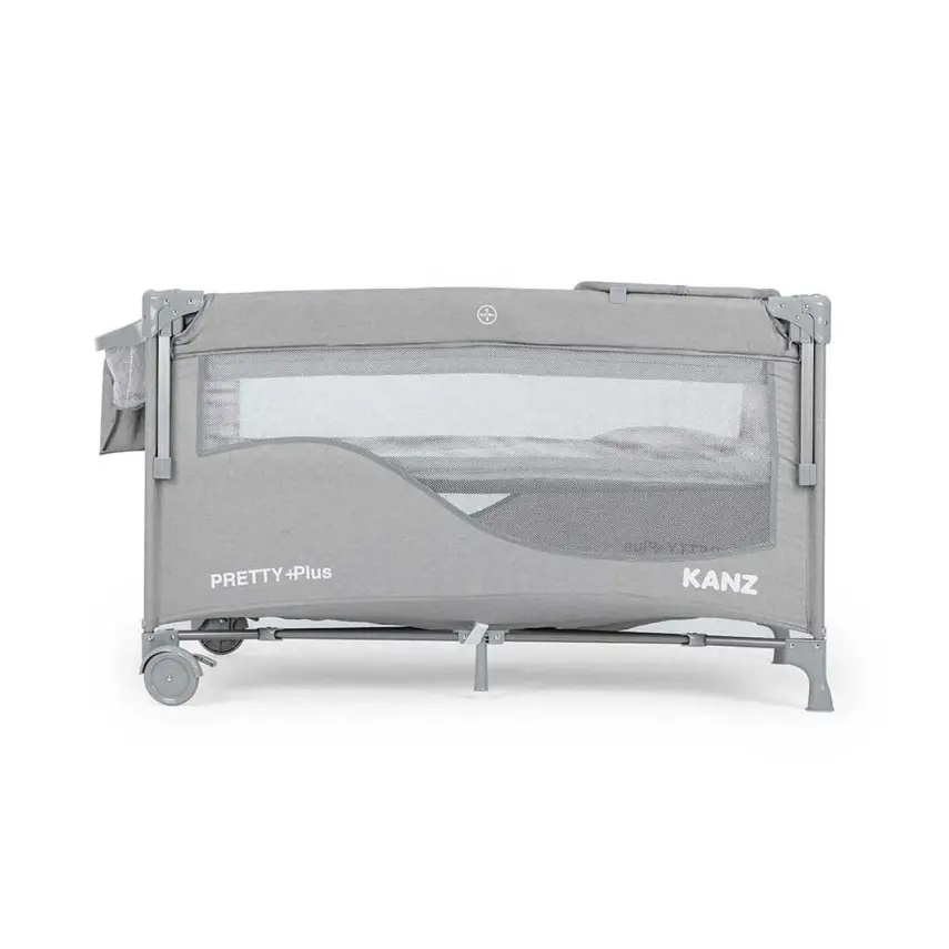 Kanz Pretty Plus Anne Yanı Park Yatak 70X120 Cm Gri - 4